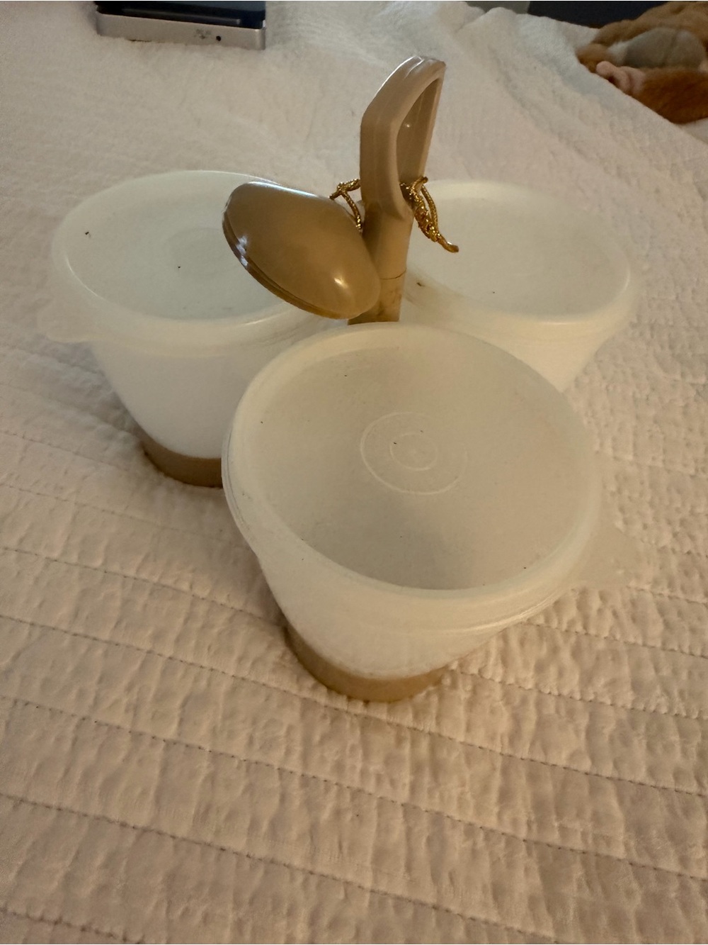 Vintage Tupperware 757-1 Condiment Serving Caddy